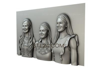 Портреты (PRT_0017) 3D модель для ЧПУ станка